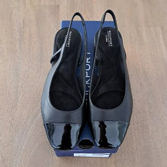 Rockport Sagey Slingback Ballet Flats - Color: Black - Size: 8 Wide - Picture 3 of 10